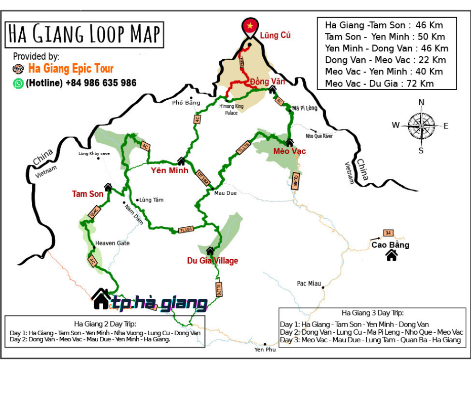 Bản đồ du lịch Hà Giang 