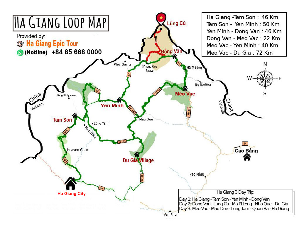 Ha Giang Loop Map